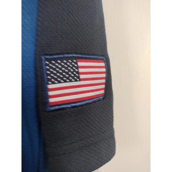 America's Navy Men's Performance Polo Shirt Blue Embroidered Logo Flag Sz XXL - Picture 4 of 12